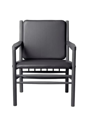 FDB Møbler / Furniture - Nojatuoli - J147 - Armchair - Eg/Sort/Black leather
