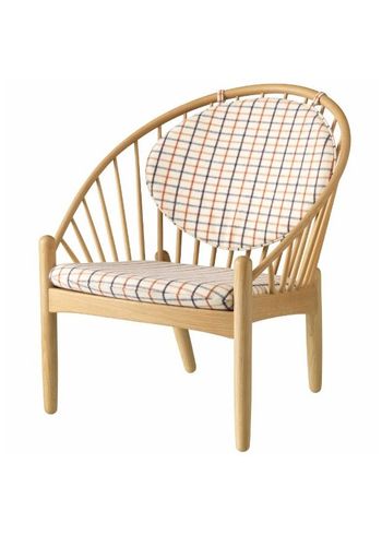 FDB Møbler / Furniture - Sillón - J166 by Poul M. Volther - Oak/Nature - Checker