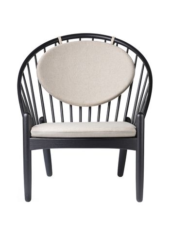 FDB Møbler / Furniture - Lounge stoel - J166 by Poul M. Volther - Eg/Sort - Beige (Upminster 20)