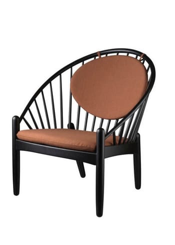 FDB Møbler / Furniture - Armchair - J166 by Poul M. Volther - Oak/Black - Burned Orange