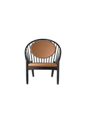 FDB Møbler / Furniture - Poltrona - J166 by Poul M. Volther - Oak/Black - Congac Leather