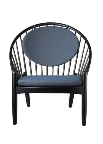 FDB Møbler / Furniture - Lounge stoel - J166 by Poul M. Volther - Oak/Black - Dark Blue