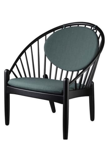 FDB Møbler / Furniture - Armchair - J166 by Poul M. Volther - Oak/Black - Dark Green