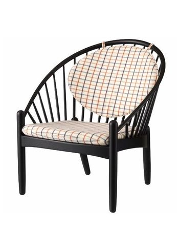 FDB Møbler / Furniture - Lounge stoel - J166 by Poul M. Volther - Oak/Black - Checker