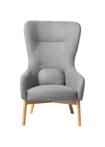 FDB Møbler / Furniture - Lounge stoel - L35 Gesja by Foersom & Hiort-Lorenzen - Oak / Wool - Natural / Light Grey