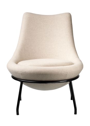 FDB Møbler / Furniture - Lounge stoel - L40 - Bellamie - Stål/Uld - Beige (Camira)/Metal