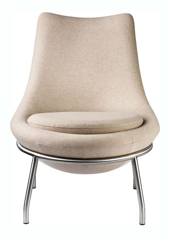 FDB Møbler / Furniture - Lounge stol - L40 - Bellamie - Stål/Uld - Beige (Camira) MLF20/Metal