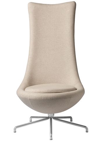 FDB Møbler / Furniture - Lounge chair - L41 Bellamie - Loungestol, High back - Beige (Camira), MLF20 / Metal