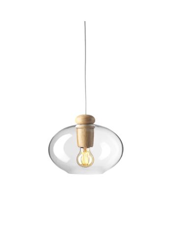 FDB Møbler / Furniture - Hanglamp - U2 - Hiti - Oak / white cord / clear glass