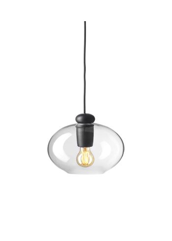 FDB Møbler / Furniture - Hanglamp - U2 - Hiti - Oak, black / black cord / clear glass