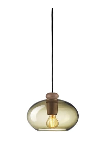 FDB Møbler / Furniture - Hängande lampa - U2 - Hiti - Valnød / Sort ledning/ Røgfarvet glas