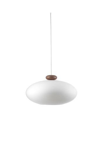 FDB Møbler / Furniture - Hanglamp - U3 - Hiti - Pendel - Walnut / White cord / Opal glas
