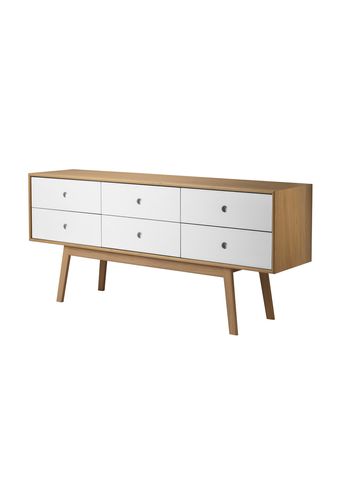FDB Møbler / Furniture - Skænk - A86 Butler af Foersom & Hiort-Lorenzen - Natur/Hvid