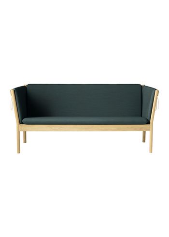 FDB Møbler / Furniture - Sofa - J149 3 pers by Erik Ole Jørgensen - Eg, Natur, Lakeret / Mørkegrøn