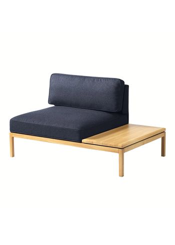 FDB Møbler / Furniture - Sofa - L37, 7-9-13, center med bord - Blå - Højre