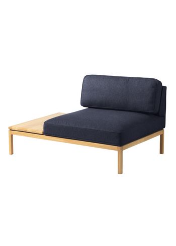 FDB Møbler / Furniture - Sohva - L37, 7-9-13, Center with board by Thomas E. Alken - Blue - Left