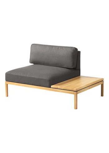FDB Møbler / Furniture - Couch - L37, 7-9-13, Center with board - Grey - Right