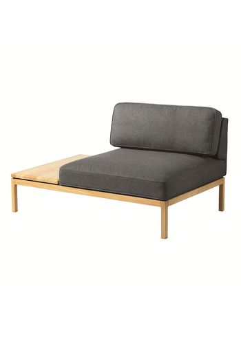 FDB Møbler / Furniture - Sofa - L37, 7-9-13, Center with board - Grey - Left