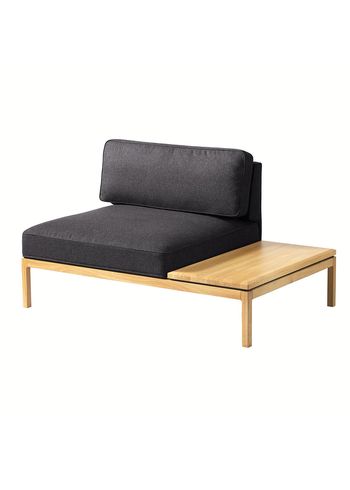 FDB Møbler / Furniture - Couch - L37, 7-9-13, Center with board - Onyx - Right