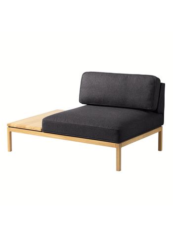 FDB Møbler / Furniture - Sofa - L37, 7-9-13, Center with board - Onyx - Left