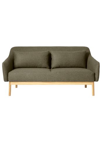 FDB Møbler / Furniture - Sofa - L38 Gesja - 2-personers Sofa - Eg / Grøn Uld