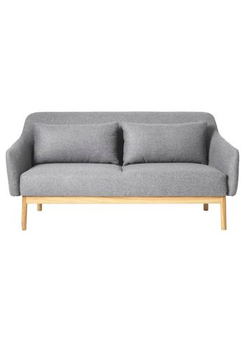 FDB Møbler / Furniture - Sofa - L38 Gesja - 2 Seater Couch - Oak / Light Grey Wool