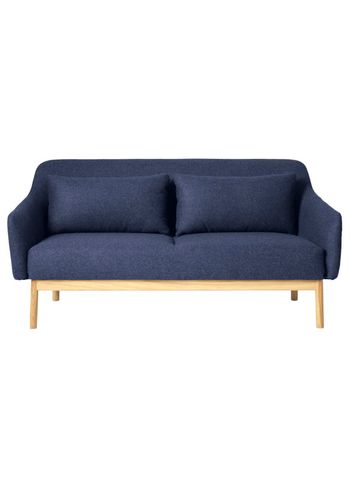 FDB Møbler / Furniture - Sofa - L38 Gesja - 2 Seater Couch - Oak / Dark Blue Wool