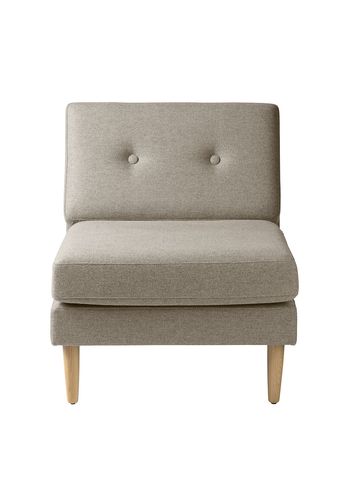 FDB Møbler / Furniture - Couch - L42 - Firhøj, Middle Module - Eg - Beige (Upminster), Main Line Flax