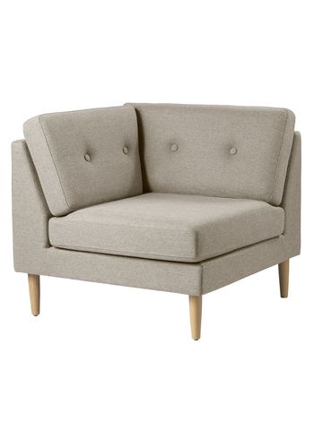 FDB Møbler / Furniture - Couch - L42 - Firhøj, Corner Module - Eg - Beige (Upminster), Main Line Flax