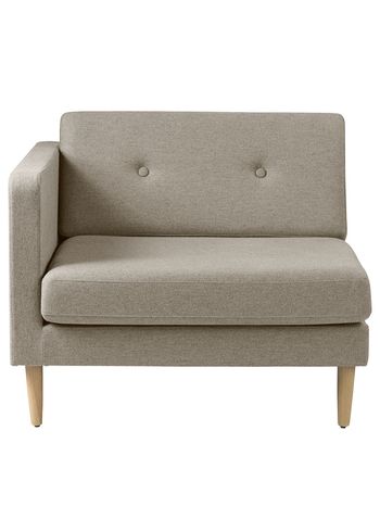 FDB Møbler / Furniture - Couch - L42 - Firhøj, Left Module - Eg - Beige (Upminster), Main Line Flax