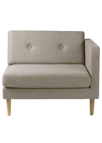 FDB Møbler / Furniture - Couch - L42 - Firhøj, Right Module - Eg - Beige (Upminster), Main Line Flax