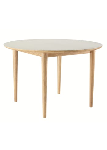 FDB Møbler / Furniture - Dining Table - C62E Bjørk by Unit10 - Oak Nature / Light Grey Linoleum