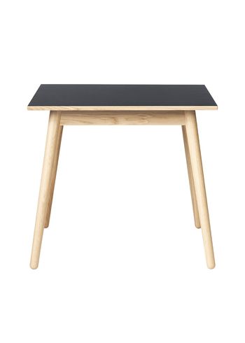 FDB Møbler / Furniture - Table à manger - C35A by Poul M. Volther - Natural Lacquered Oak / Dark Grey