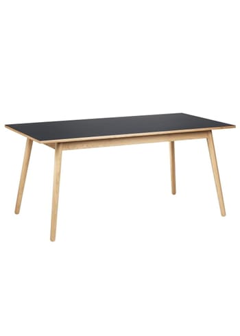 FDB Møbler / Furniture - Spisebord - C35B af Poul M. Volther - Eg / Linoleum - Natur / Mørk Grå
