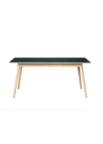 FDB Møbler / Furniture - Spisebord - C35B af Poul M. Volther - Eg / Linoleum - Natur / Røget Blå