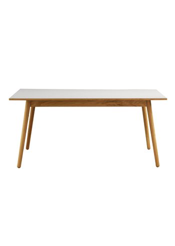 FDB Møbler / Furniture - Dining Table - C35B by Poul M. Volther - Oak / Linoleum - Natural / Gray