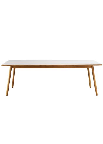 FDB Møbler / Furniture - Esstisch - C35C by Poul M. Volther - Oak / Linoleum - Natural / Gray