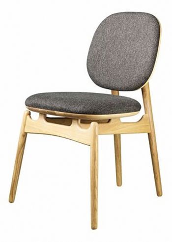 FDB Møbler / Furniture - Stol - J161 PoSpiSto af Hans-Christian Bauer - Eg / Tekstil - Natur / Grå
