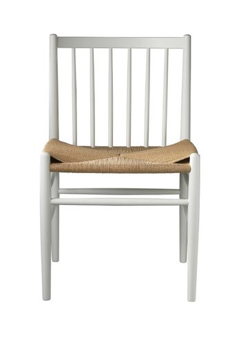 FDB Møbler / Furniture - Stol - J80 af Jørgen Bækmark - Hvid Bøg/Natur Flet