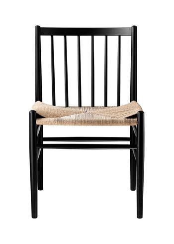 FDB Møbler / Furniture - Chair - J80 by Jørgen Bækmark - Black Beech/Nature Wicker