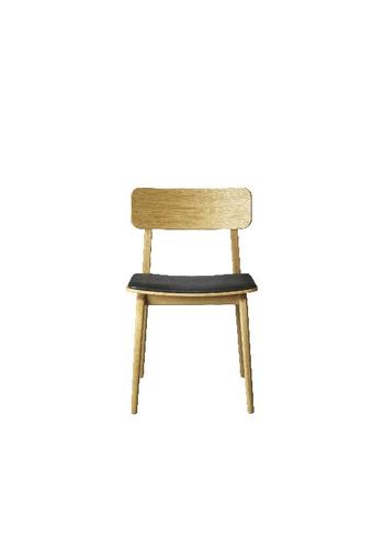 FDB Møbler / Furniture - Stoel - J175 Chair - Leather - Nature/black