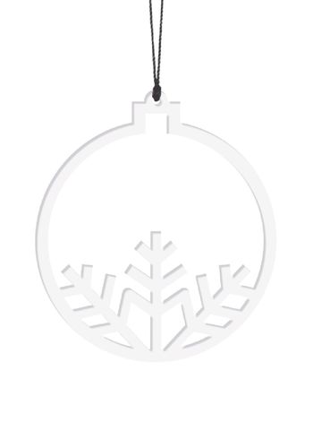 FELIUS Design - Koristeet - Christmasball w/ Snowflake - White