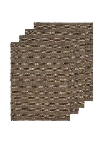 Ferm Living - Colocar alfombra - Gather Placemats - Set of 4 - Black/Natural