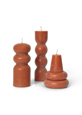 Ferm Living - Candele a blocco - Torno Candles - Amber