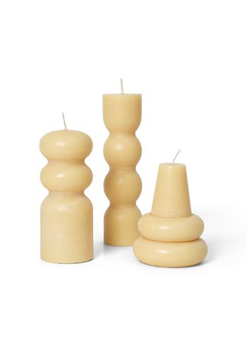 Ferm Living - Stumpenkerze - Torno Candles - Pale Yellow