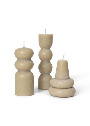 Ferm Living - Candele a blocco - Torno Candles - Sand