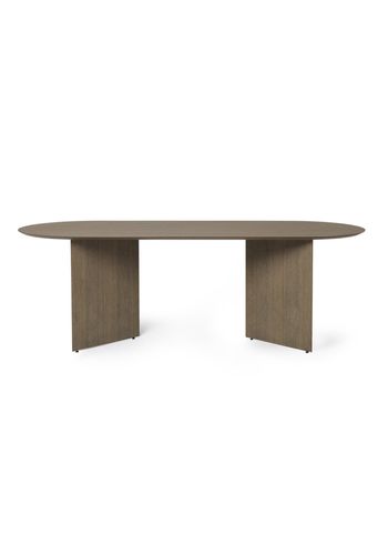 Ferm Living - Tafel - Mingle Table Top / Oval - Large - Dark Stained Oak Veneer