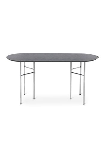 Ferm Living - Tafel - Mingle Table Top / Oval - Small - Black Veneer