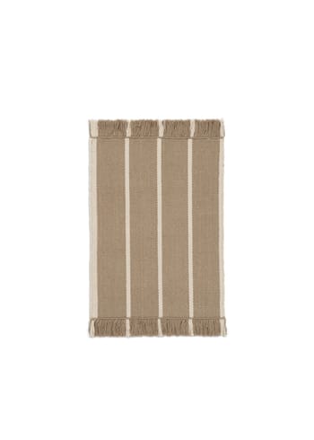Ferm Living - Doormat - Calm Kelim Mat - 50 x 70 - Dark Sand/Off-white