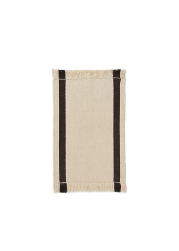 Ferm Living - Fußmatte - Calm Kelim Mat - 50 x 70 - Off-white/Coffee